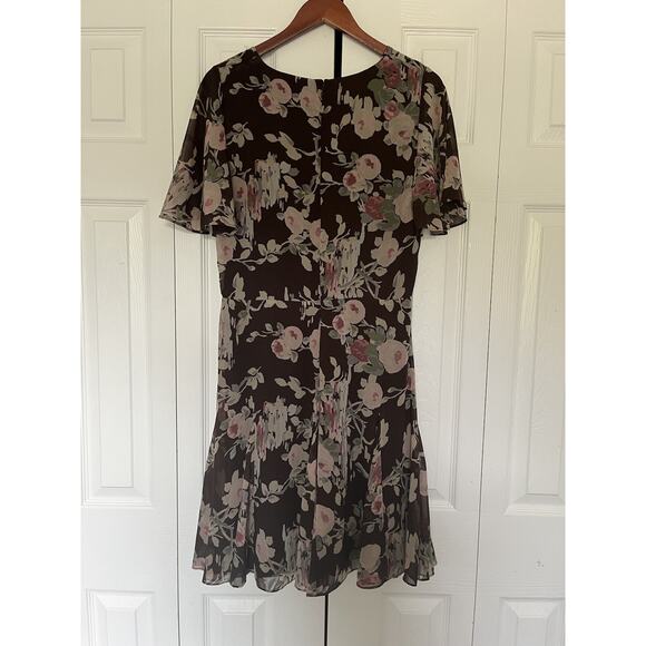 Women’s Ralph Lauren Brown Floral Dress Size 12 NWT - Picture 5 of 6